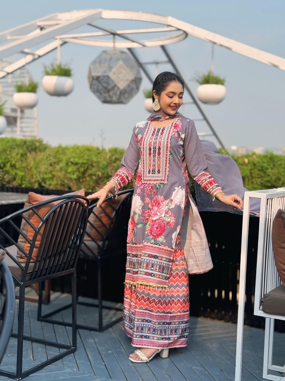 Georgette Readymade Three Piece